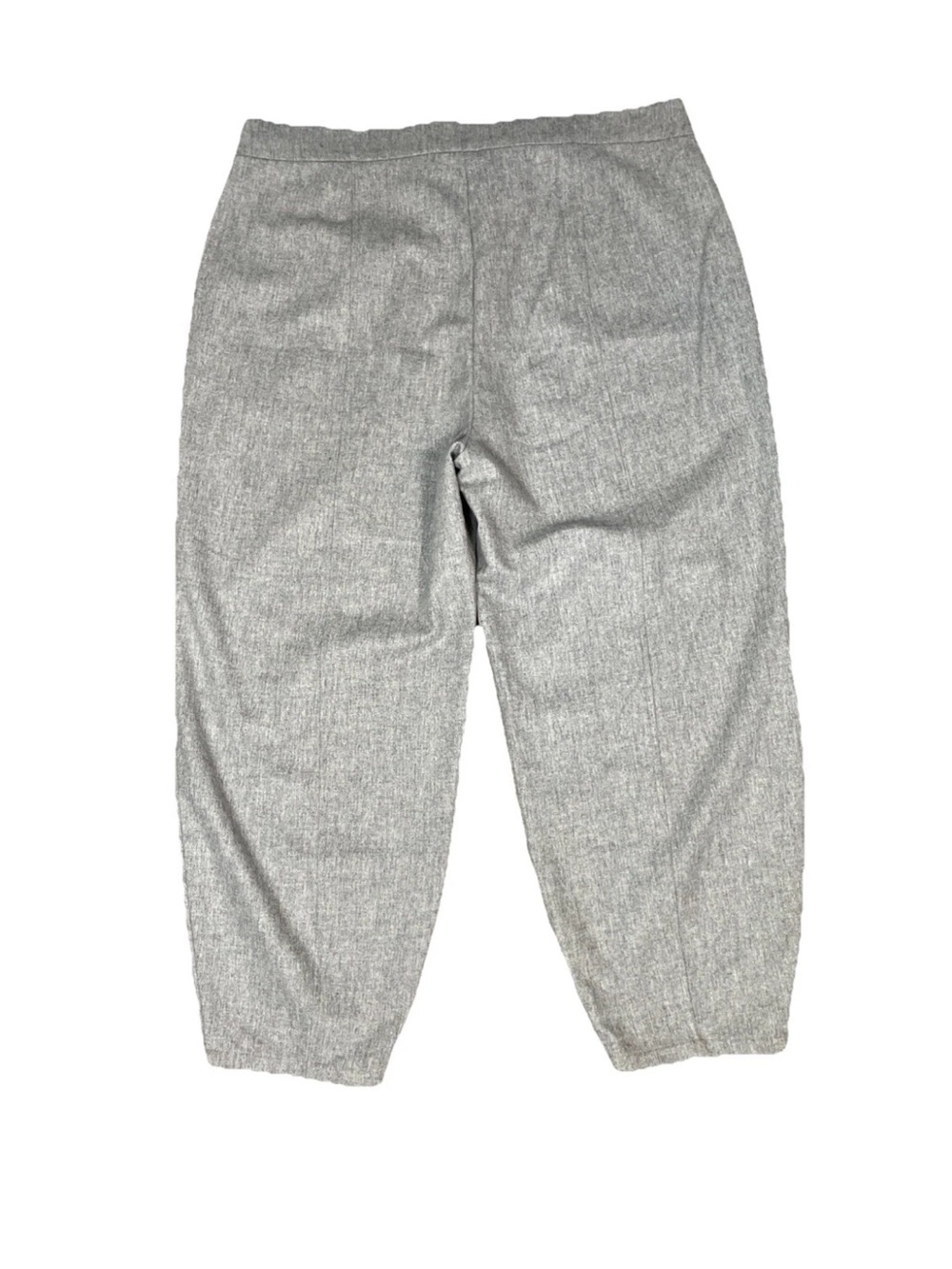 Eileen Fisher Moon Soft Wool Flannel Ankle Lantern Pant Grey Size XL NWT $248 - Picture 7 of 7